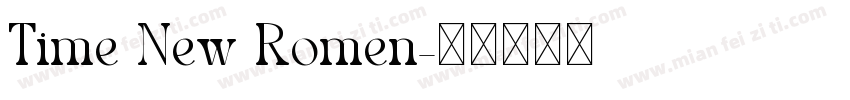 Time New Romen字体转换